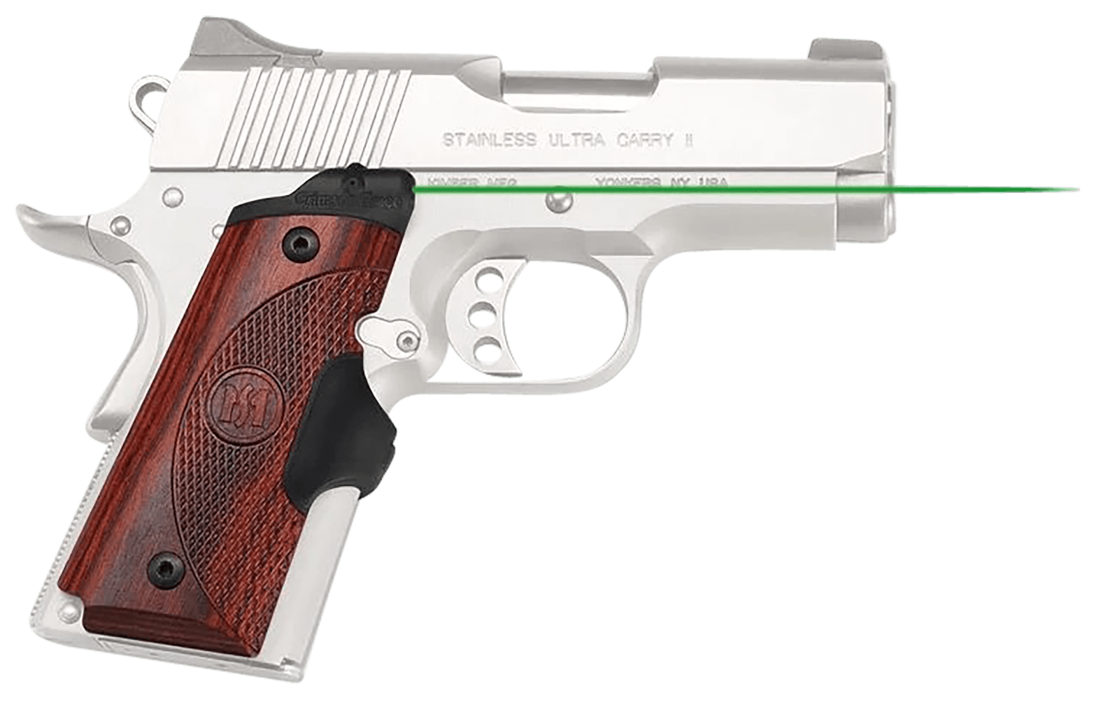 Crimson Trace LG902G Lasergrips Master Series 1911 Compact, Green Laser Rosewood