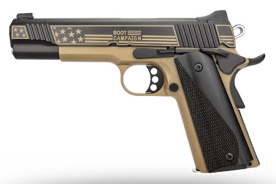 Kimber Mfg, Inc 3700896 DS Warrior LW Boot Campaign Bundle 9mm Luger 20+1 5" Stainless Deep Crown Barrel, KimPro Black Stainless Steel Engraved/Optic Cut/Serrated Slide, Black Anodized Aluminum Frame