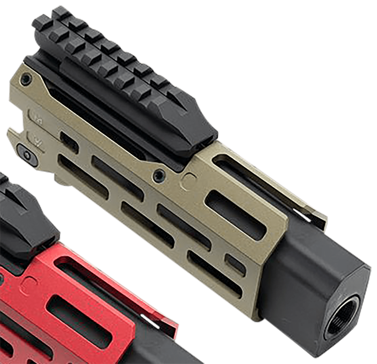 Strike Industries CEVOHG6FDE Strike  6" M-Lok Flat Dark Earth Aluminum with Faux Suppressor for CZ Scorpion EVO (7.72" Barrel Length)