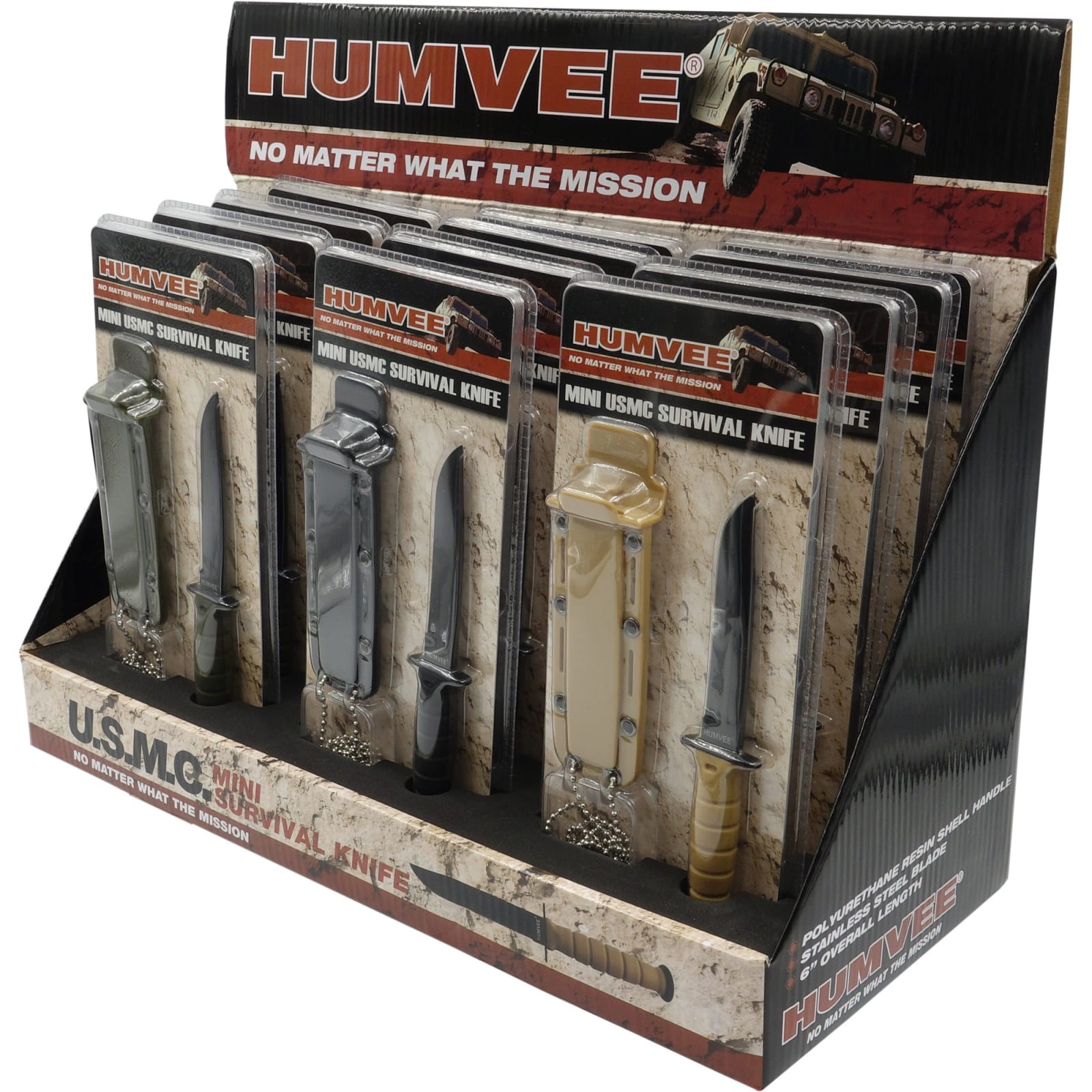 CBG HUMVEE NCK KNF DSPLY 12PC W/STH