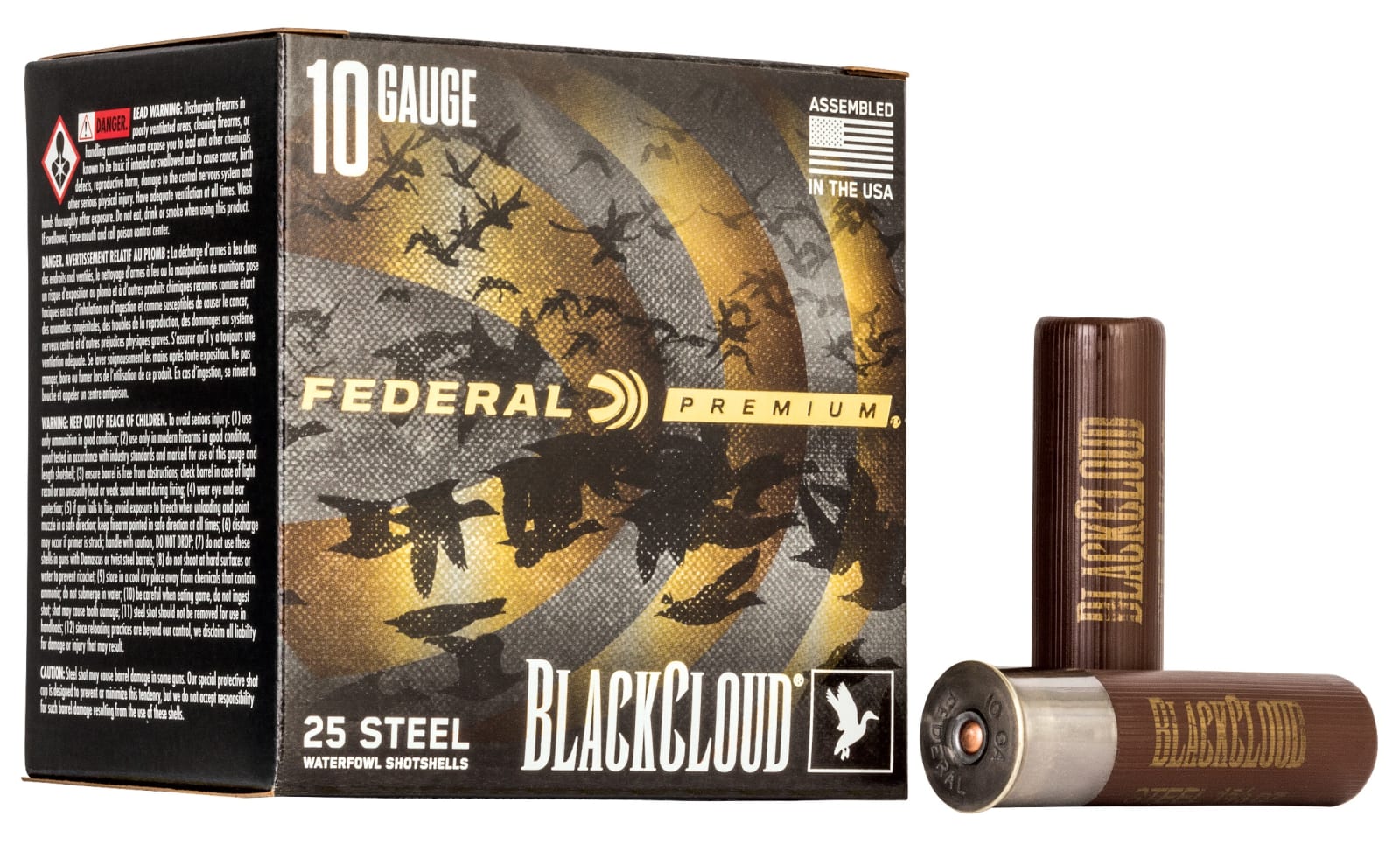 Federal PWBX1072 Black Cloud FS 10Gauge 3.50" 1 5/8oz 2Shot 25 Per Box/10 Case