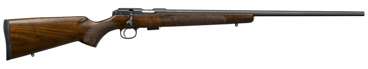 CZ-USA 02310 CZ 457 American Full Size 22 LR 5+1 24" Black Nitride Black Nitride Steel Receiver Turkish Walnut Fixed American Style Stock Right Hand