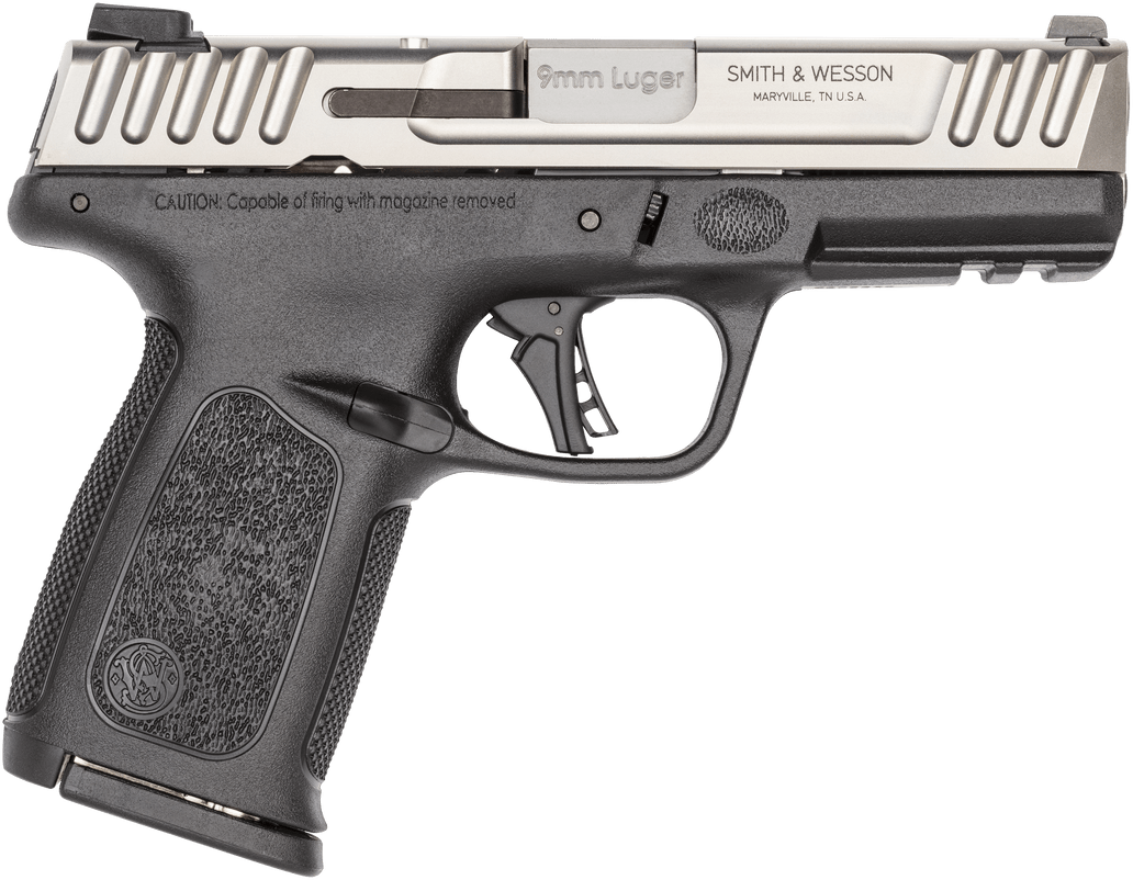 Smith & Wesson 13935 SD9 2.0  Compact Frame 9mm Luger 10+1, 4" Stainless Steel Barrel, Satin Stainless Steel Serrated Slide, Black Polymer Frame w/Picatinny Rail, Black Textured Polymer Grip