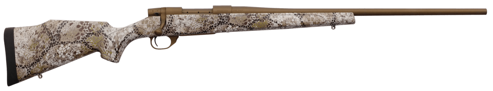 Weatherby VAP308NR2T Vanguard Badlands 308 Win 4+1 22" Burnt Bronze Cerakote #2 Threaded Barrel, Drilled & Tapped Steel Receiver, Badlands Approach Camo Monte Carlo w/Raised Comb Synthetic Stock