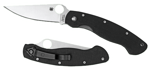 Spyderco C36GPE Military  4" Folding Modified Clip Point Plain CPM S30V Stainless Steel Blade/G10 Black Handle