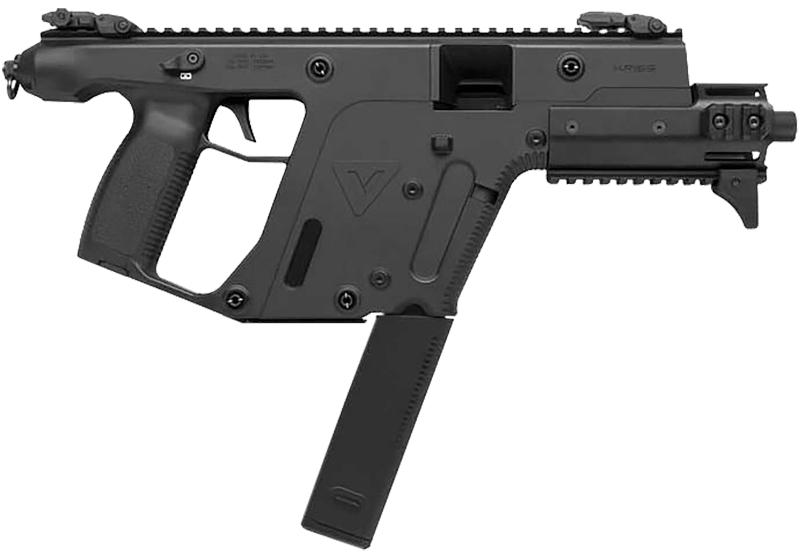 Kriss USA KV10PBL30 Vector SDP Enhanced G2 10mm Auto 33+1 6.50" Black Nitride Threaded Barrel, Black Picatinny Rail Top & Bottom, MK5M Modular Rail