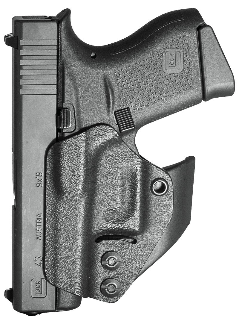 Mission First Tactical H2GL43AIWBM Minimalist Holster IWB Black Polymer Belt Clip Fits Glock 42/43/43X/48 Ambidextrous