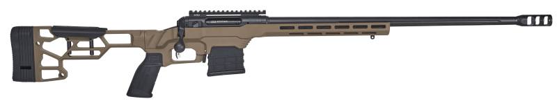 Savage Arms 57566 110 Precision 338 Lapua Mag 5+1 24", Matte Black Rec/Barrel, Flat Dark Earth Cerakote MDT LSS XL Chassis, Polymer Grip