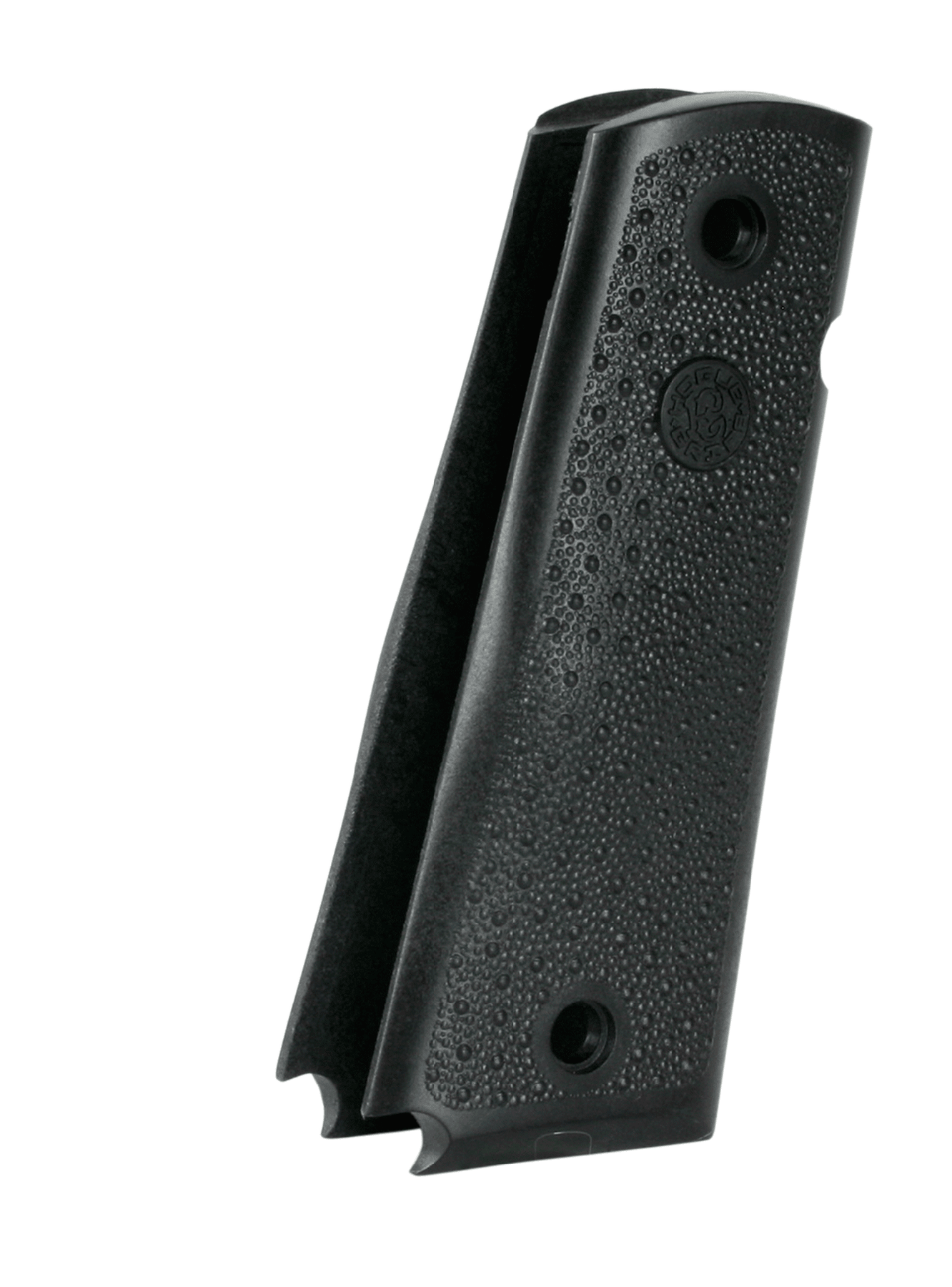 Hogue 45190 OverMolded Grip Panels Cobblestone Black Nylon with Palm Swells for 1911 Government