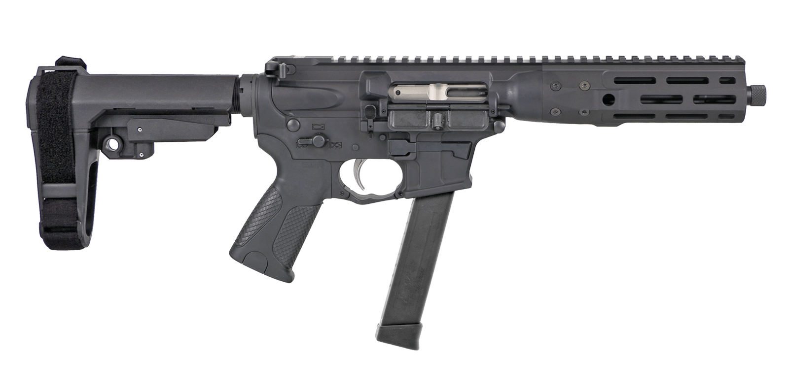 LWRC ICP9B8SBA3 IC-9 9mm Luger 8.50" 30+1 Black Nitride Threaded Barrel, Black Anodized Aluminum Picatinny Rail Receiver, SB Tactical SBA3 Brace, LWRC Ultra Combat Grip, Ambidextrous