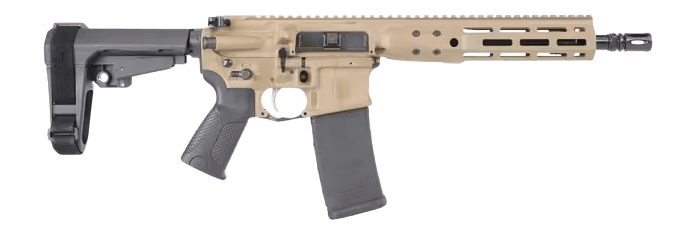 LWRC ICDIP5CK10SBA3ML ICDI 5.56 NATO 30+1 10.50" Threaded Barrel, Flat Dark Earth Receiver w/Picatinny Rail, M-LOK Handguard, Black Polymer SB Tactical SBA3 Brace, Black Polymer Grip, Ambidextrous