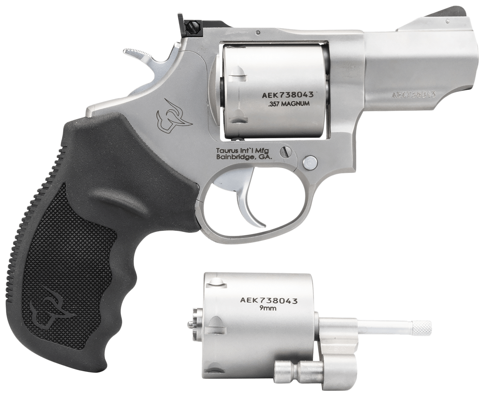 Taurus 2-692029 692 Medium Frame 357 Mag/38 Special +P/9mm 7 Shot 2.50" Matte Stainless Cylinder/Frame/Barrel Transfer Bar Safety