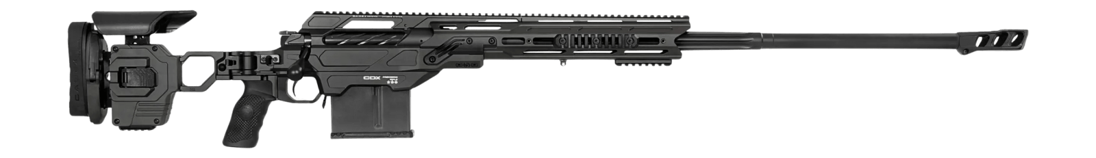 Cadex Inc CDX40DUAL37532BR40I2L4 CDX-40 SHDW 375 EnABELR 7+1 32" Black DLC Match Grade Threaded Barrel, Black DLC Aluminum Receiver w/Picatinny Rail, Adjustable Folding Black Buttstock, Black Polymer