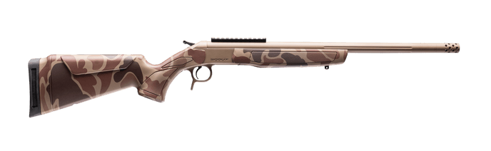 CVA CR4446D Cascade Takedown 300 Blackout 1rd 20" Flat Dark Earth Cerakote Stainless Steel Threaded Barrel & Receiver w/Picatinny Rail, Duck Camo Synthetic Stock