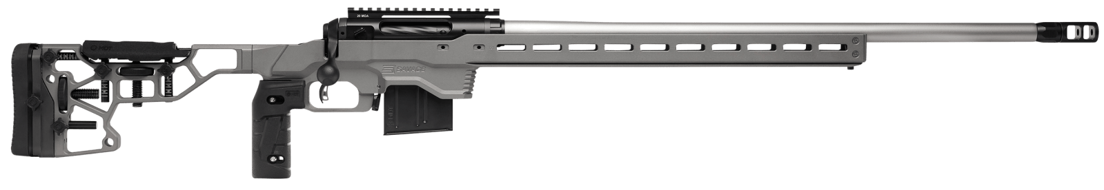 Savage Arms 57557 110 Elite Precision 6.5 Creedmoor 10+1 26" Matte Stainless, Matte Black Rec, Gray Cerakote Adjustable MDT ACC Aluminum Chassis Stock