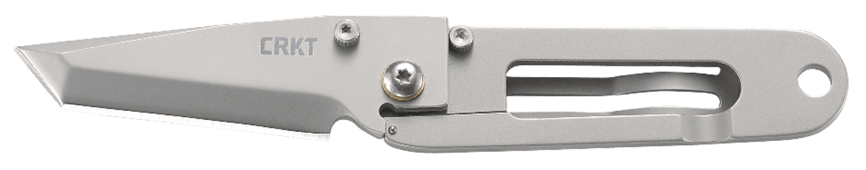 CRKT 5500 K.I.S.S.  2.25" Folding Tanto Plain Bead Blasted 3Cr13MoV SS Blade/Bead Blasted Stainless Steel Handle Includes Pocket Clip