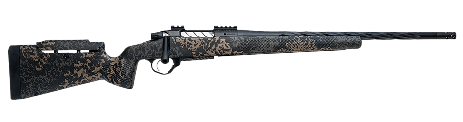 Seekins Precision 0011710291-F Havak PH3 300 PRC 22" Black Fluted Threaded Barrel, Black Picatinny Rail Steel Receiver, Adj Cheek Riser Woodland Shadow Synthetic Stock