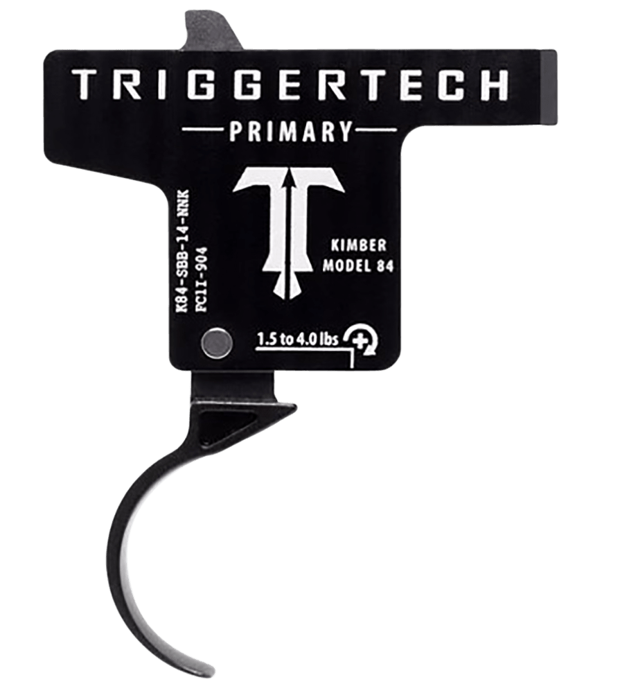 TriggerTech K84SBB14NNK Primary  Single-Stage Curved Trigger with 1.50-4 lbs Draw Weight & Black PVD Finish for Kimber M84
