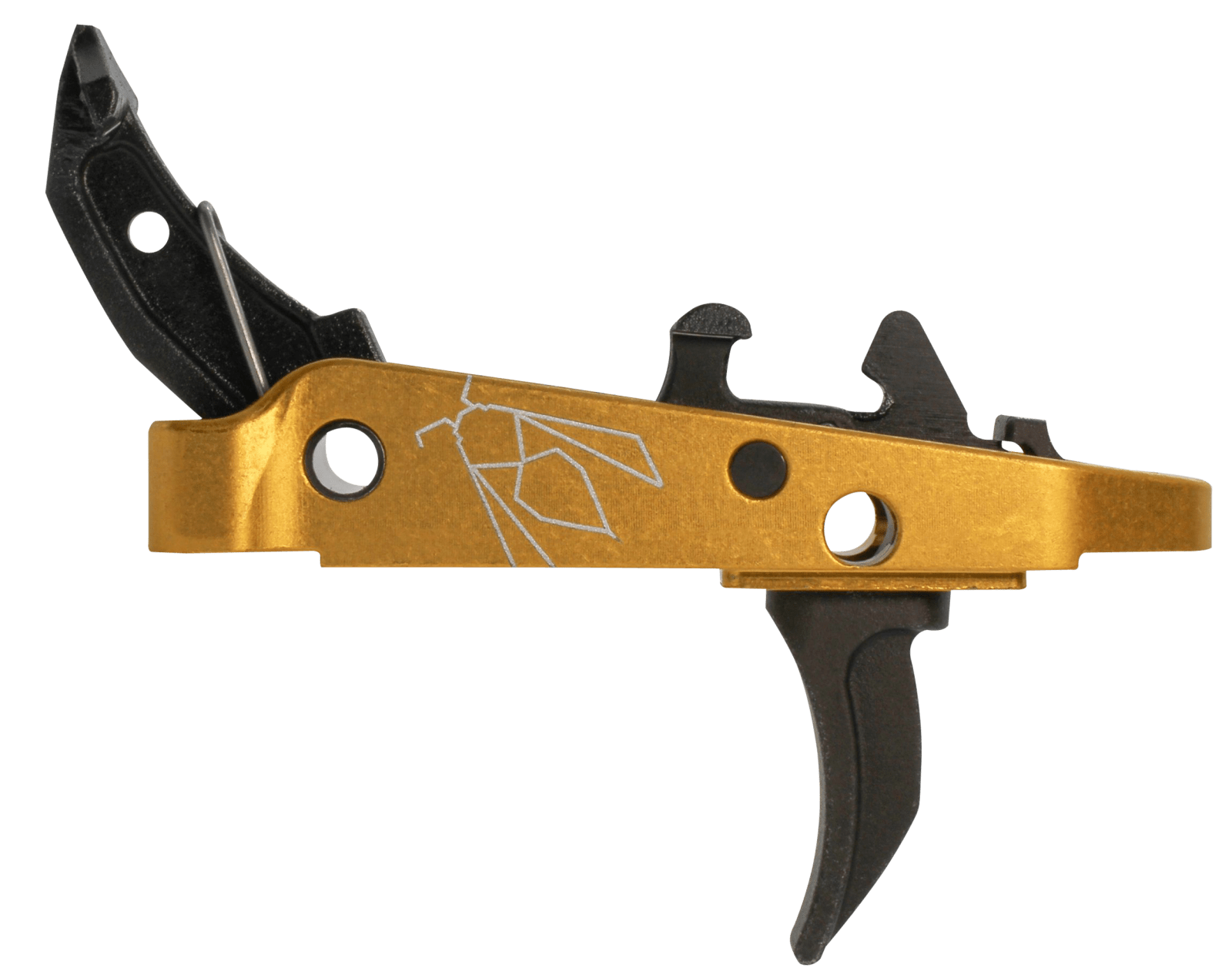 CMC Triggers 47407 Drop-In Yella Jacket Combat Trigger Group 2.0 Single-Stage Curve with 2.50 lbs Draw Weight, Black w/ Yellow Housing