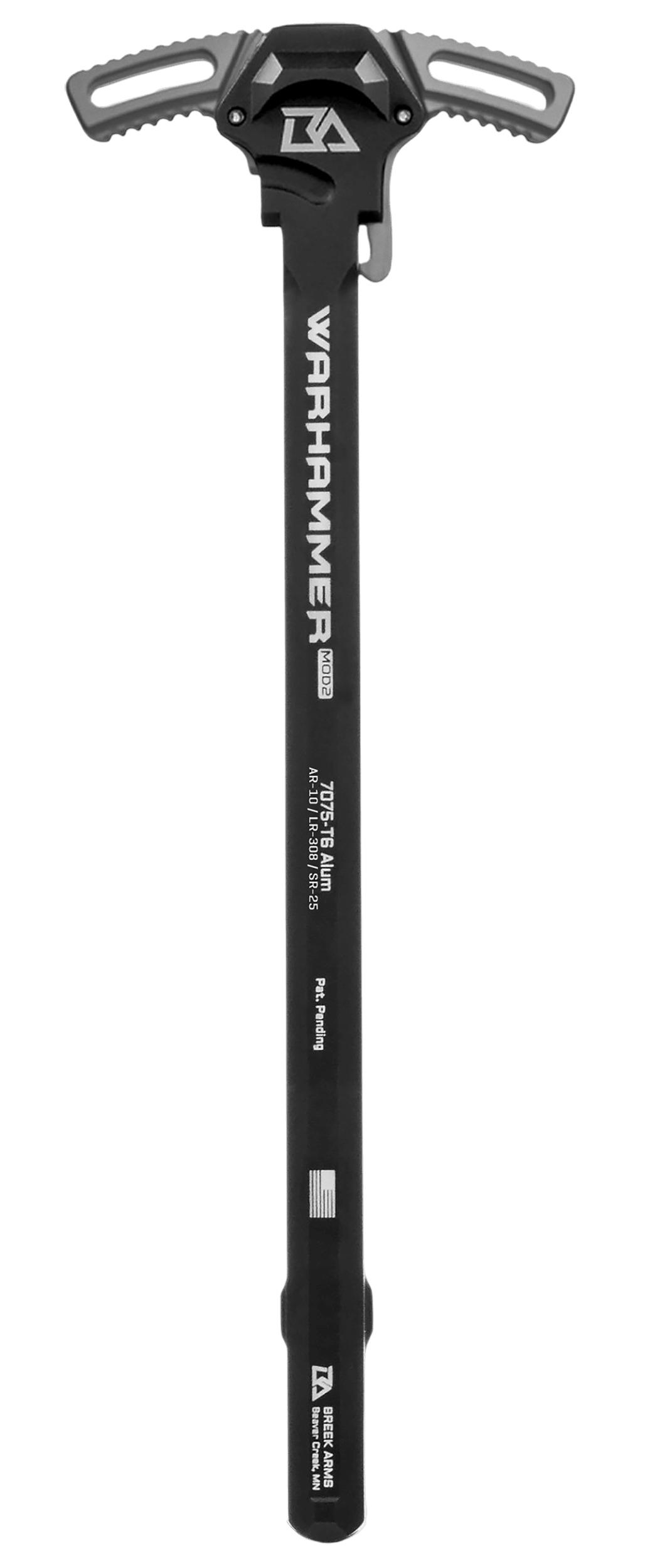 Breek Arms BRK530MGRAY Warhammer Mod2 AR-10/LR-308 Gray 7075-T6 Aluminum Ambidextrous
