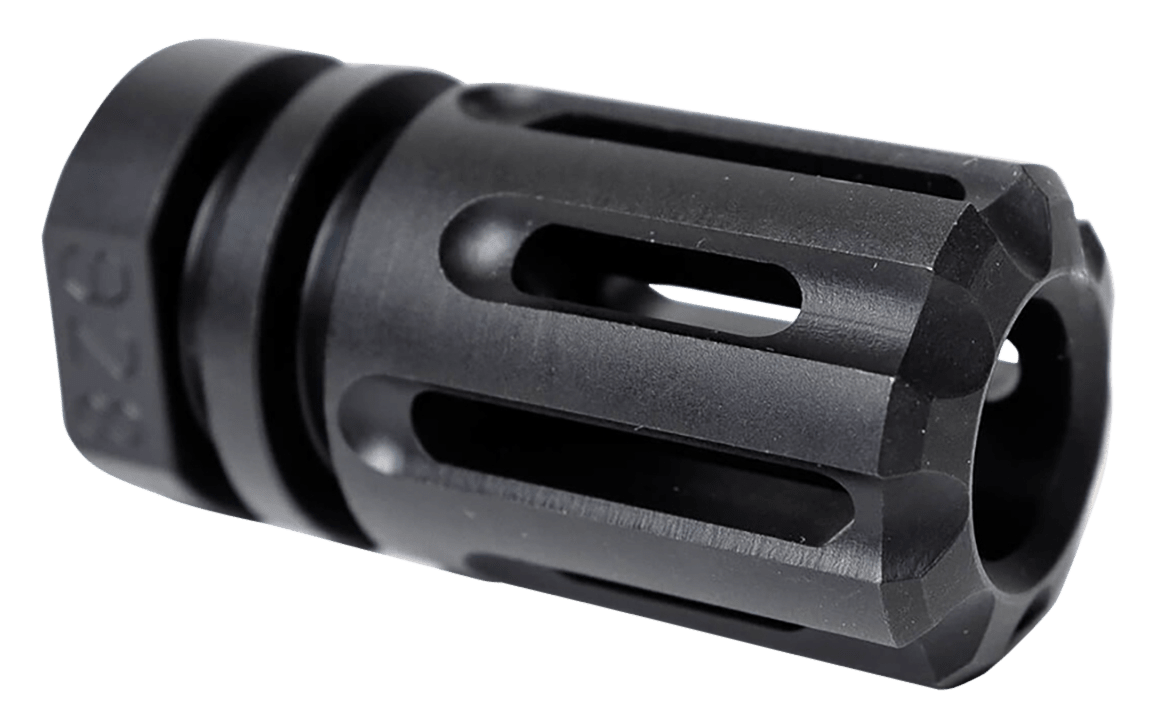 Angstadt Arms AAF09HHB28 Flash Hider  Black Hardcoat Anodized Steel with 1/2"-28 tpi Threads 1.75" OAL for 9mm Luger