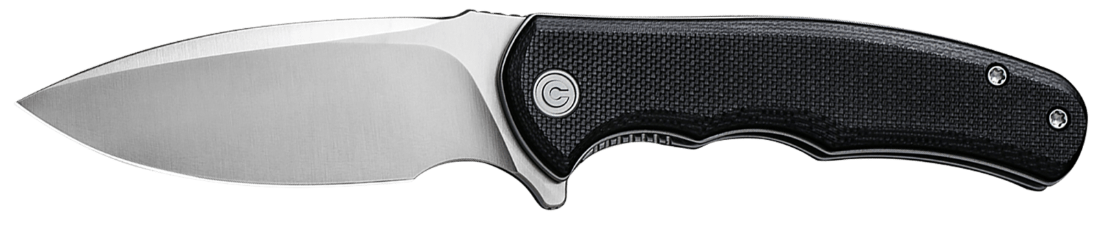 Civivi Knives C18026C-2 Praxis Mini 2.98" Folding Drop Point Plain Satin D2 Steel Blade, Black Textured G10 Handle