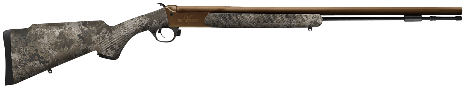 Traditions CR848804425 NitroFire VAPR 50 Cal 209 Primer 26" Burnt Bronze Cerakote Fluted & Tapered Barrel, Drilled & Tapped Receiver, Veil Wideland Fixed Synthetic Stock
