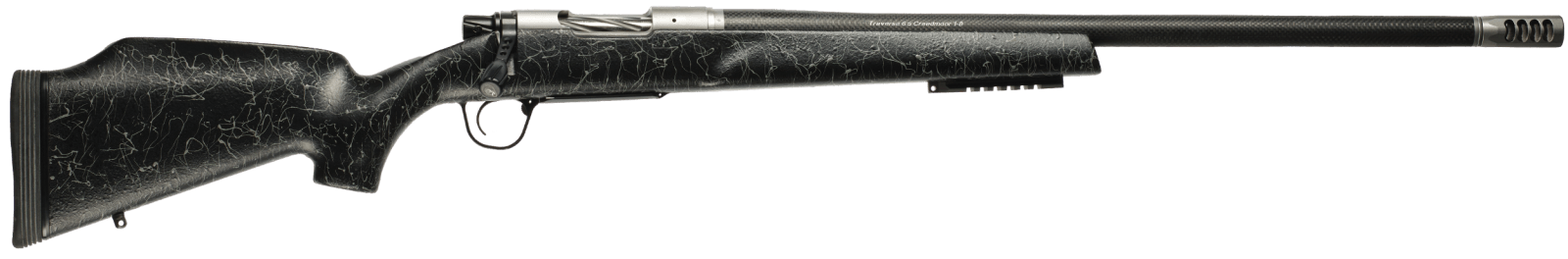 Christensen Arms 8011002100 Traverse  338 Lapua Mag 3+1 27" Threaded Barrel, Natural Stainless, Black with Gray Webbing Stock