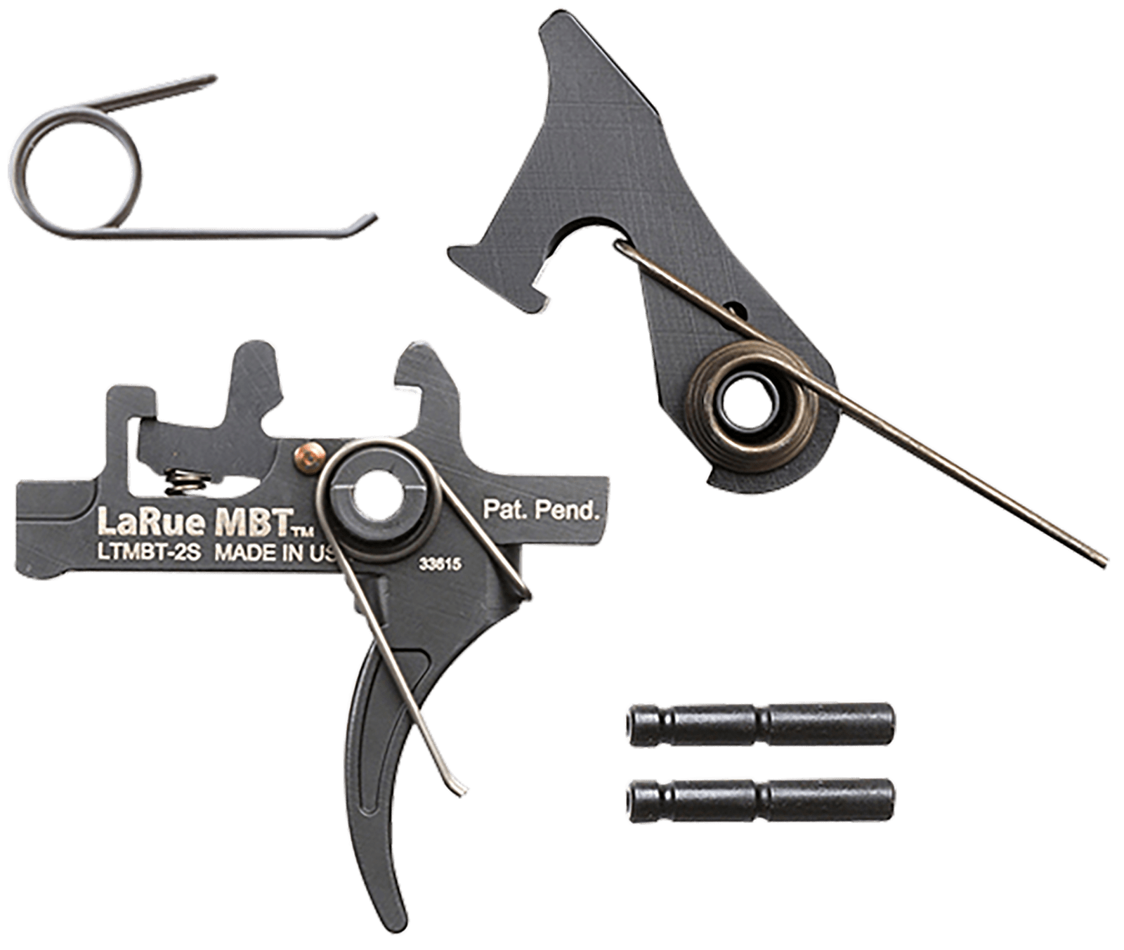 Larue Tactical LTMBT2S MBT-2S Black Two-Stage Curved Fits AR10/AR15