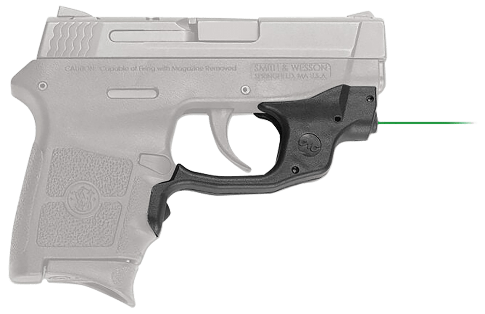 Crimson Trace 0143901 Laserguard  Fits S&W M&P Bodyguard .380, Green Laser Black Polymer