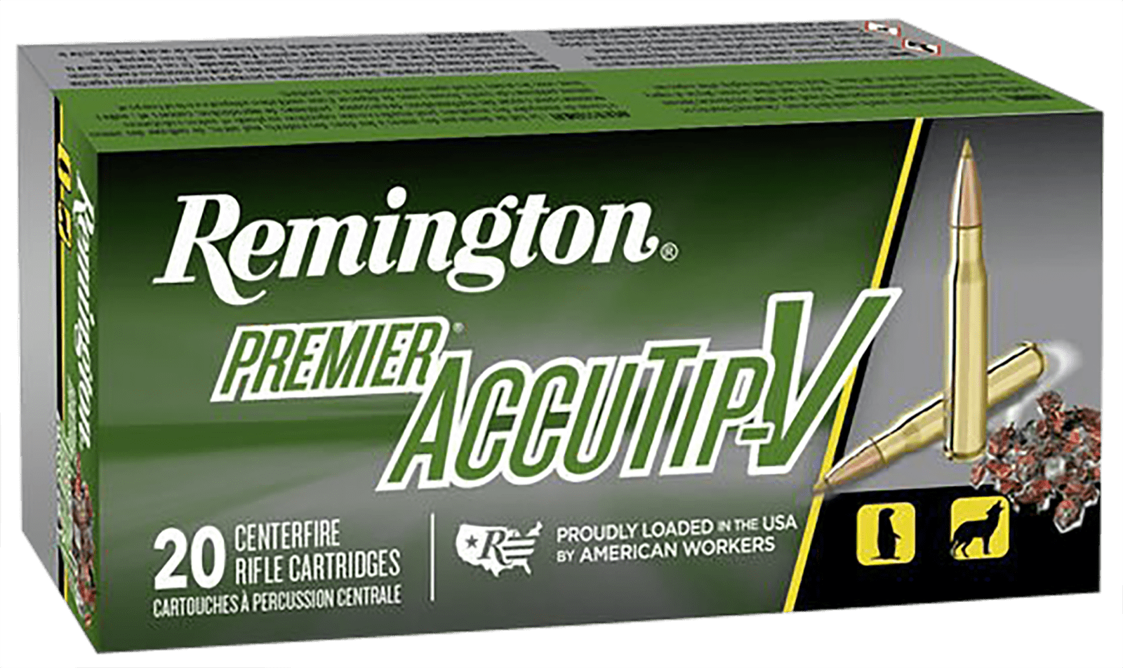 Remington Ammunition 29184 Premier Accutip-V 223Rem 50gr AccuTip V Boat Tail 20 Per Box/10 Case