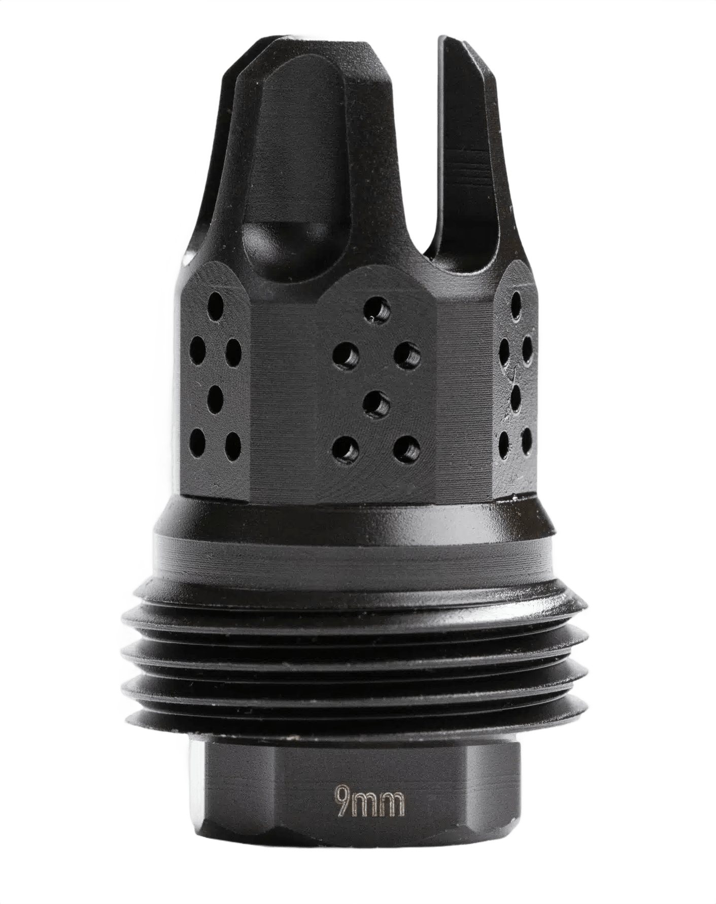 Jk Armament JKMDHDCF14 War Eagle Compensator/Flash Hider Black Nitride Stainless Steel 1/2"x28 Threads 9mm