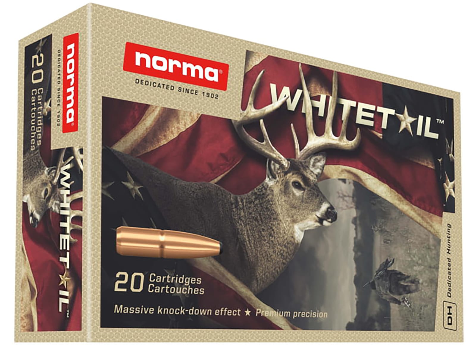 Norma Ammunition 20166492 Dedicated Hunting Whitetail 6.5Creedmoor 140gr Pointed Soft Point 20 Per Box/10 Case