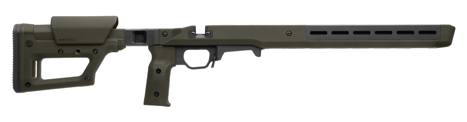 Magpul MAG1199-ODG Pro 700 Lite SA OD Green Adjustable Synthetic Stock with Aluminum Chassis & Interchangeable Grips for Remington 700 Short Action Ambidextrous
