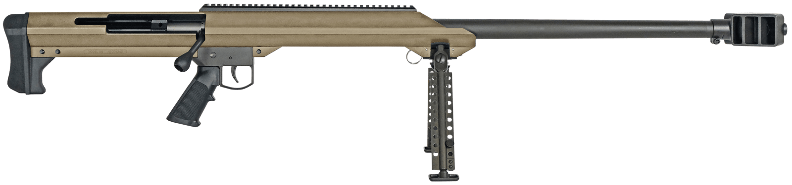 Barrett 13273 M99 50 BMG 32" 1rd Flat Dark Earth Cerakote Flat Dark Earth Fixed w/Sorbothane Recoil Pad Stock Black Polymer Grip Right Hand
