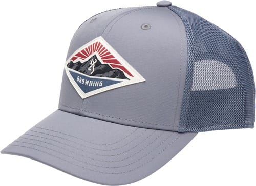 BROWNING CAP RISER 110 MESH BACK MOUNTAIN PATCH GRAY*