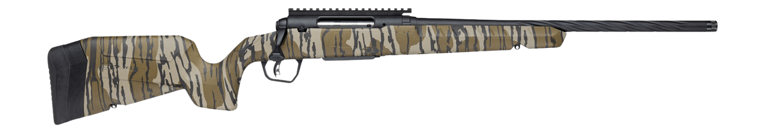 Savage Arms 33299 Axis 2 Pro 22-250 Rem 4+1 20" Black Cerakote Carbon Steel Spiral Fluted Threaded Barrel & Receiver Picatinny Rail, Mossy Oak Original Bottomland Fixed w/Pistol Grip Synthetic Stock,