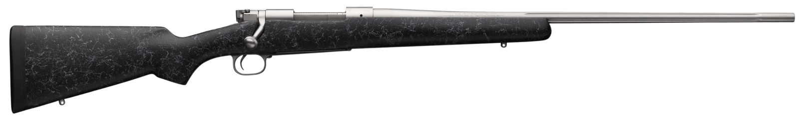 Winchester Guns 535242299 Model 70 Extreme Weather 6.8 Western Caliber with 3+1 Capacity, 24" Barrel, Matte Stainless Metal Finish & Gray Webbed Black Fixed Bell & Carlson Stock Right Hand (Full Size)