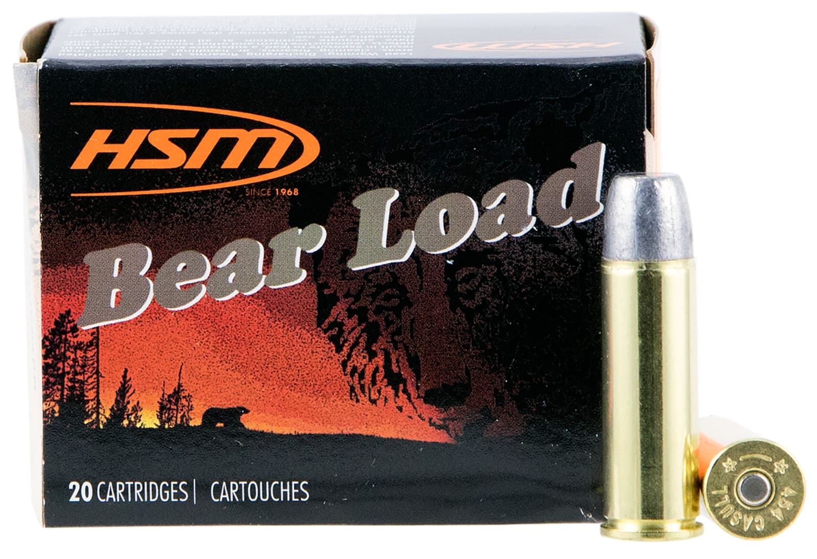 HSM 454C4N Bear Load 454 Casull 325 gr Wide Flat Nose 50 Per Box/ 10 Case