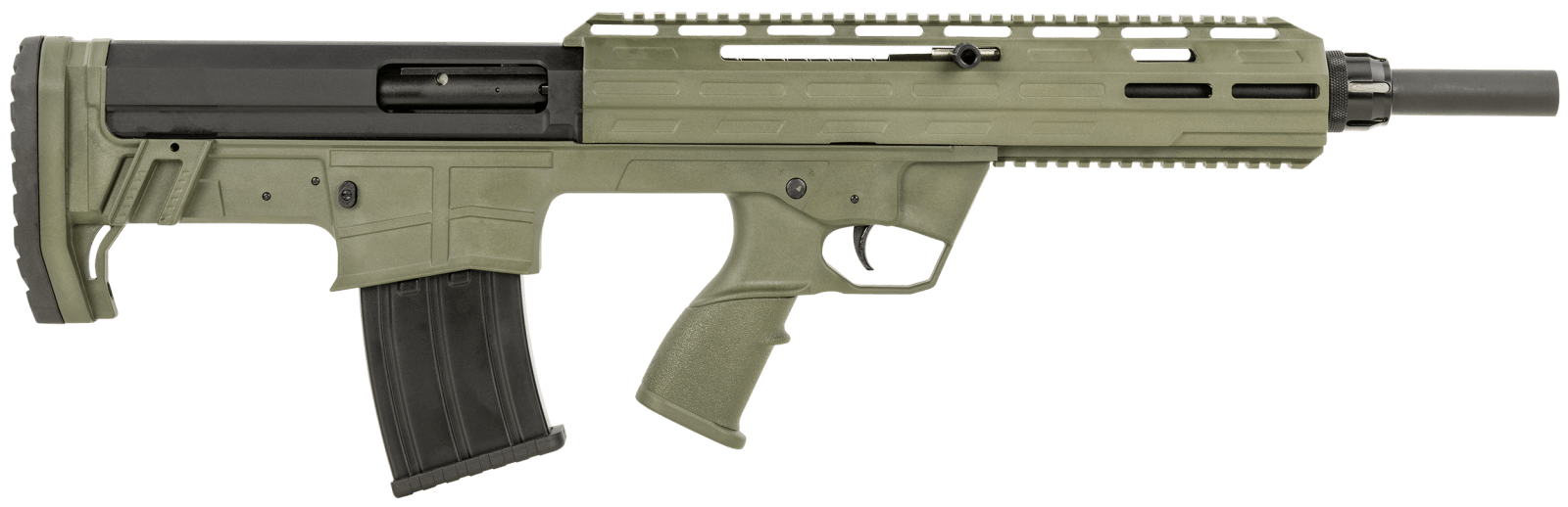 Tokarev USA 21000129 TBP 12 Gauge 3" 5+1 18.50", OD Green, Cheek Riser Compatible Bull-Pup Stock, Flip-Up Sights, 3 Chokes