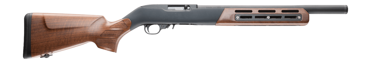 CNC Firearms CNCRW1022 Ruger 22 LR 10+1 16" Black Integrally Suppressed Barrel, Woox Superleggera Wood Stock
