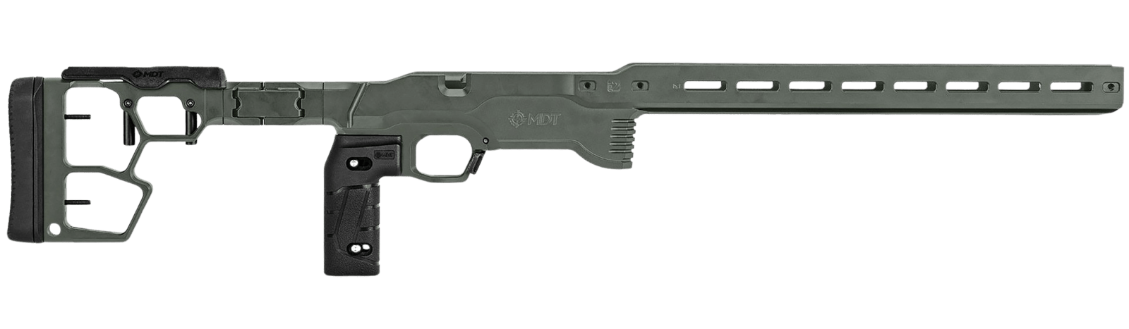 Mdt Sporting Goods Inc 114882CCG ACC Premier Gen2 Chassis System Cerakote Charcoal Green Aluminum Fits Ruger American Rimfire Right Hand