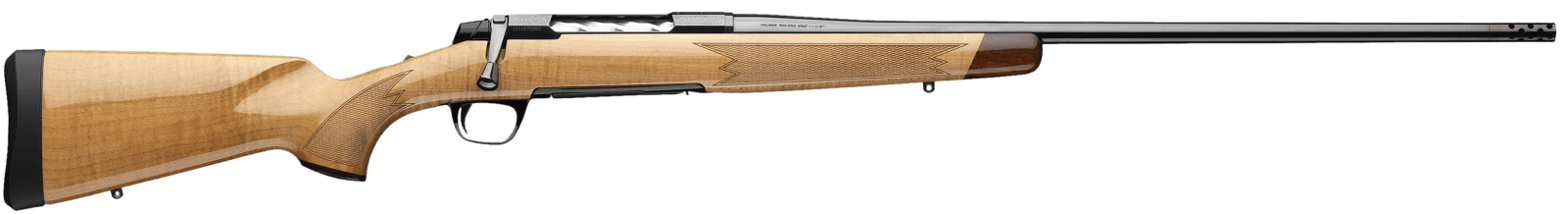 Browning 036080211 X-Bolt 2 Medallion 243 Win 4+1 22" Blue Polished Threaded Barrel & Drilled & Tapped Carbon Steel Receiver, Fixed Gloss AAAA Maple Wood Stock, Radial Muzzle Brake
