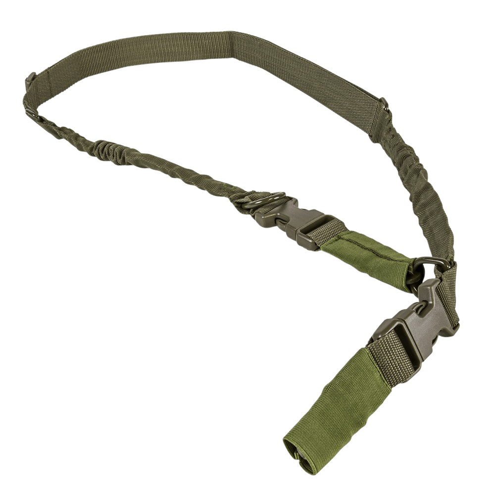 NcStar AARS21PG VISM Sling Green Nylon Strap w/Elastic Shock-Cord 55"-72" OAL Adjustable Bungee