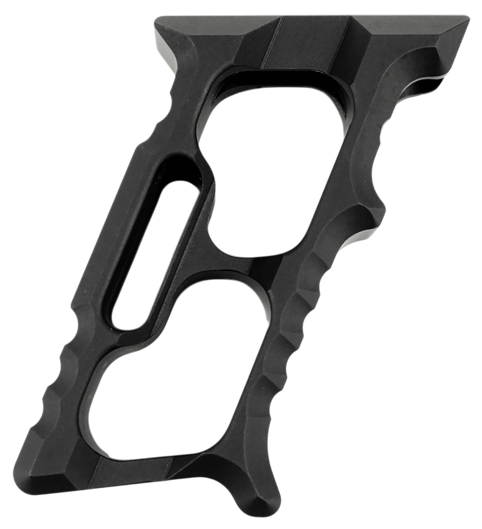 Tyrant CNC TD552BLKM1 Minivert Grip Halo Black Aluminum Fits AR15