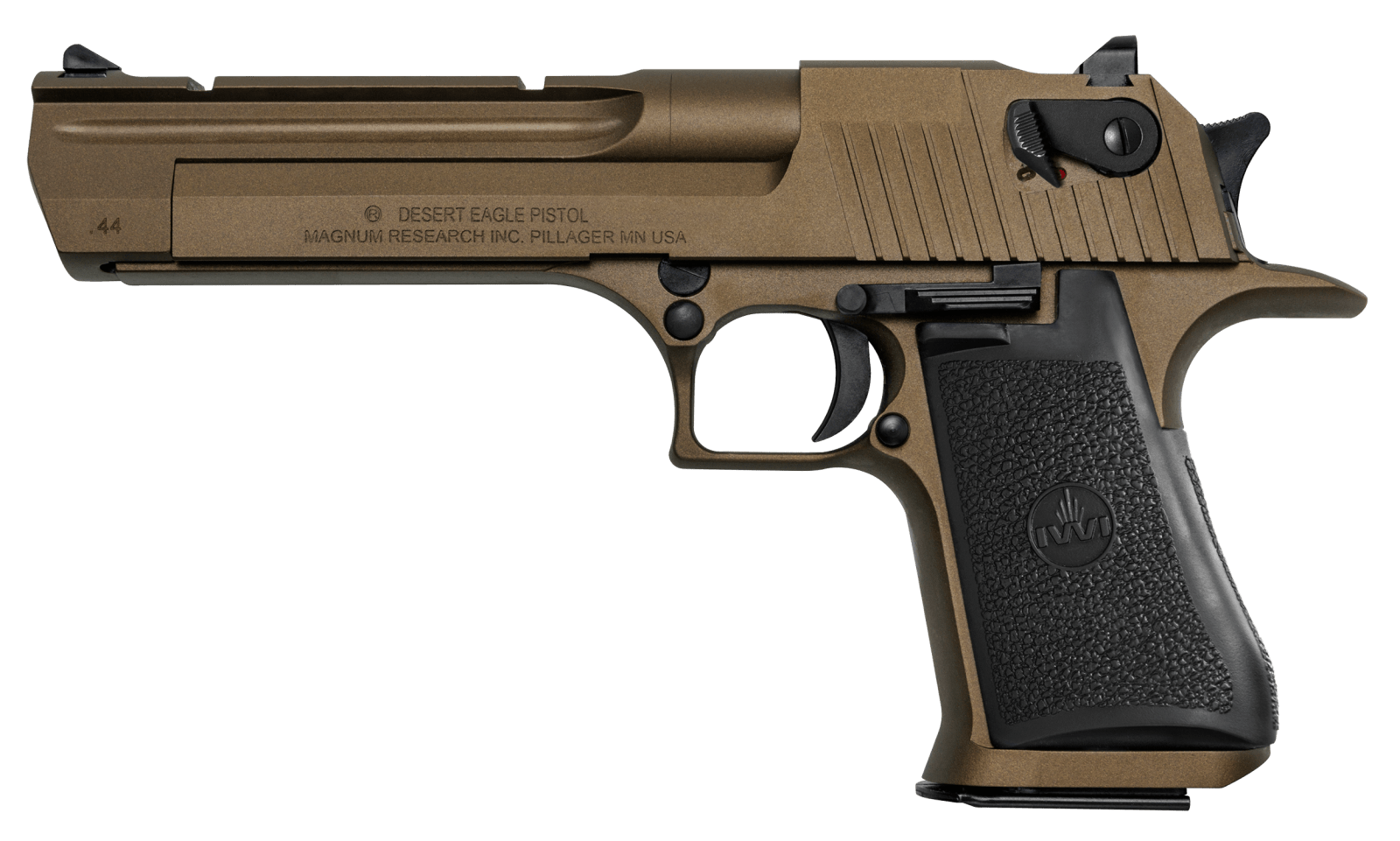 Magnum Research DE44CABB Desert Eagle Mark XIX *CA Compliant 44 Rem Mag 6" 8+1 Burnt Bronze Cerakote Carbon Steel Frame & Slide Black Rubber Grip