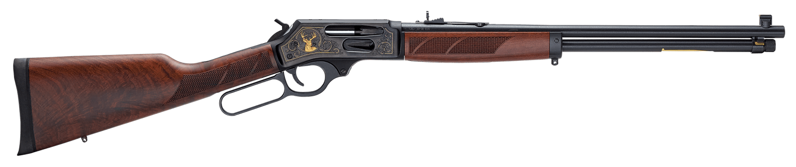 Henry H009GWL Side Gate Wildlife Full Size 30-30 Win 5+1 20" Blued Steel Barrel, Blued Steel Receiver, Fancy American Walnut Stock Right Hand