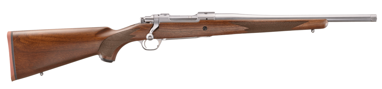 Ruger 67106 Hawkeye Hunter 243 Win 4+1 16.60" Satin Threaded Barrel, Satin Stainless Steel Receiver w/Integral Scope Mount, American Walnut Fixed Stock, Right Hand