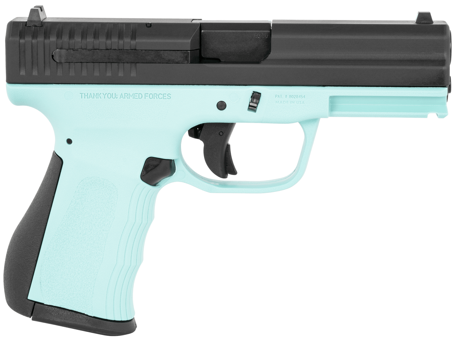 FMK G9C1G2TBSS 9C1 G2 9mm Luger 14+1 4" Black Stainless Steel Barrel, Black Serrated Carbon Steel Slide, Blue Jay Polymer Frame w/Picatinny Rail, Black Backstrap Grip