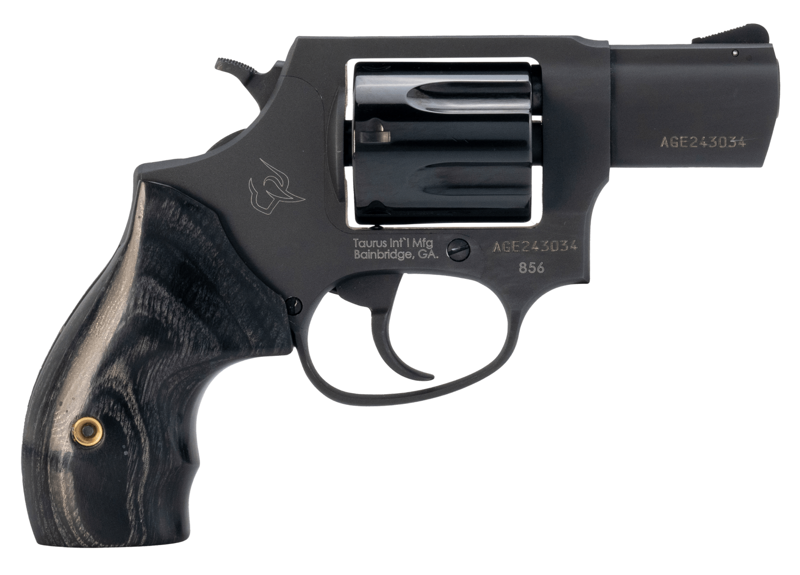 Taurus 2-85623 856  Small 38 Special +P 6 Shot 2" Black Stainless Steel Barrel, Cylinder & Frame, Transfer Bar Safety, Exposed Hammer